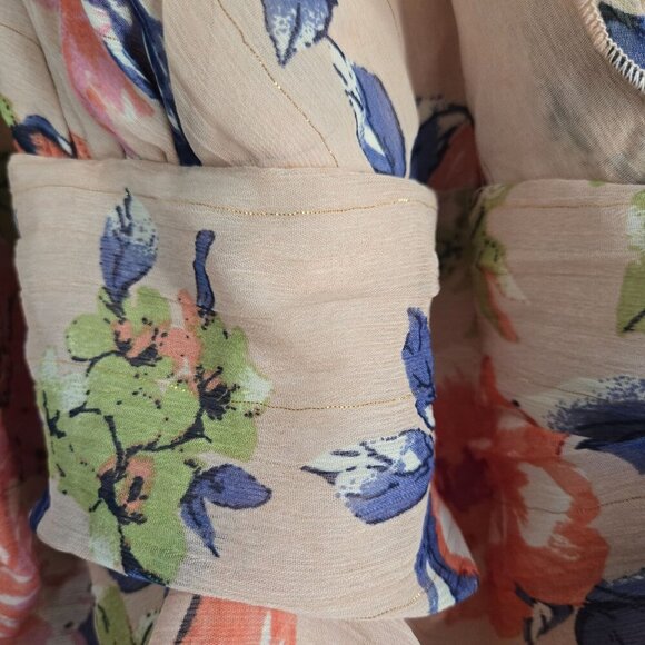 Lulus Stunning Soiree Blush Pink Floral Ruched Midi Dress Size XXL - Picture 6 of 10